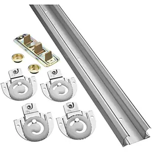 212 MAIN Galvanized Steel Decorative Adjustable Bi-Pass Door Track, Size 48", National Hardware 343061 V770D N343-061 Dr Hdw