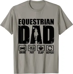 Funny Equestrian Dad Horse Rider Father Humor Fathers Day T-Shirt - Tomasleza Shop 43B0D5MJR78F