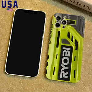 RYOBI Aesthetic Design Pattern Casing For iphone 16 15 14 13 12 11 XS Plus ProMax case Drop-proof PBT Material Protection Shockproof Protector Vintage unique Fashion Trend Anti-scratch Stylish Smartphone Cover