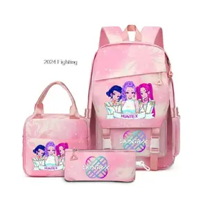 2026 New KPOP Witch Hunter Group Printed Casual Schoolbag School Bag Handbag Pencil Case Three-piece Set