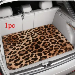 1pc Retro bohemian leopard print car trunk mat item mat