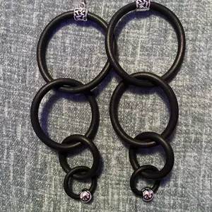 Naughty or nice earrings Female Plastic