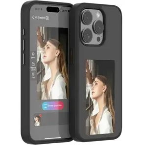 SUSTEN Shockproof Smart Ink Screen & NFC Phone Case Protection, Supports Phone Image Display on Protective Case for iPhone 13 14 15 Pro Max