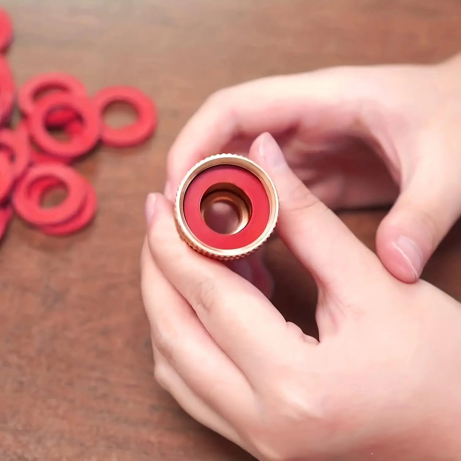 Garden Hose Washers Set (1 Set), Heavy Duty Garden Hose Washers, Red O-Ring Silicone Washers for a Leak-Proof Seal