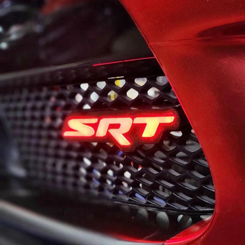RGB LED Front Grille Emblem/Badge for SRT – Multicolor App-Controlled Badge Car Decorations