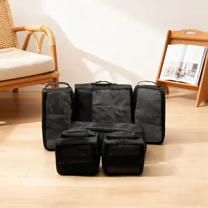 2025 Upgraded 6 Set Packing Cubes For Travel Luggage Organizer, Upright Stand Feature Cubes For Easy Packing And Unpacking