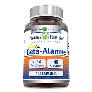Amazing Formulas Beta-Alanine Supplement | 2250 Mg | 120 Capsules | Non-GMO | Gluten-Free | Made in USA