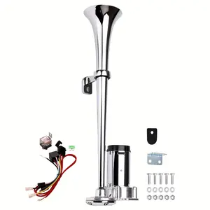 Air Horn For Truck Loud Truck Horn 12v Train Horn Loud Car Horn Airhorn Air Train Horn Kit With Compressor Train Horn For Car Truck Horns For Pickups (Integrated Single Tube, 12V)