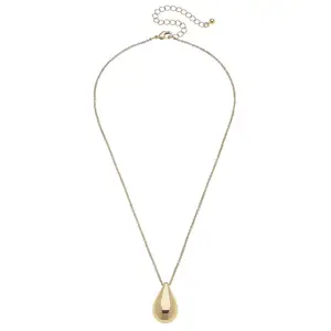 Cameron Puff Icon Necklace in Shiny Gold
