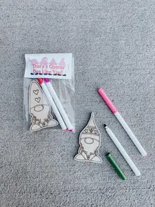 Gnome Color Your Own Valentine's Cards | Classroom Valentines for Kids