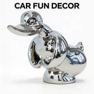Funny Car Duck Hood Ornament |   3D Angry Duck Car Decor |   Universal Fit for SUV, Motorcycle, Bike Dashboard |   Easy Install Car Accessories Gift