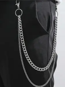 Men's Fashion Double Layer Pants Chain, Casual Pants Chain for Jeans Trousers, Fashion Pants Chain for Party, Daily Clothing Decor, Trendy All-match & Exquisite Pants Chain for Gift