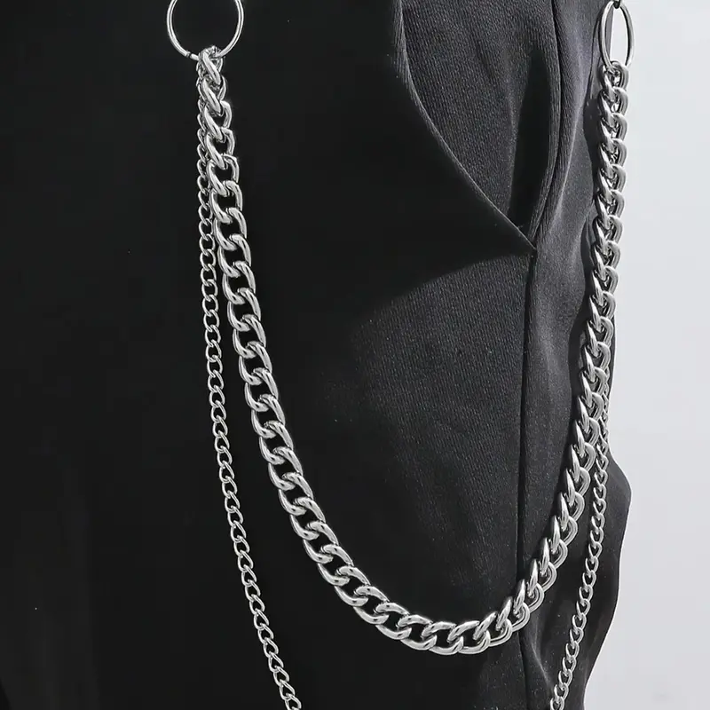 Men's Fashion Double Layer Pants Chain, Casual Pants Chain for Jeans and Trousers, Fashion Accessory for Parties and Daily Wear, Trendy Versatile & Exquisite Pants Chain, Ideal Gift, Chains For Pants