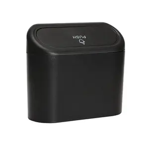 Car Trash Can with Lid, Mini Car Trash Can Bin with Lid, Leakproof Car Garbage Can, Hanging Car Trash Bin, Car Interior Accessories