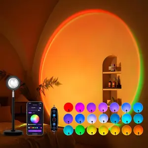 Sunset Lamp Projection N Decor - Multi-Color RGB+W Mode, APP Control, Long-Lasting & Durable, Romantic Visual Experience, Any Time Any Place Photography