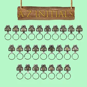 Vintage Western Cowboy Letter Keychain,Handmade Metal A-Z Initial Key Chain Clip,Personality key holder for Pocket&Bag Vintage Letter Keychain Western Cowboy Alphabet Keychain Western Initial Keychain Clip Holder for Pocket or Belt