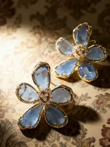 Exaggerated Crystal Flower Earrings, Statement Earrings, Drop Earrings, Trendy Fashion Style, Network Celebrity Earrings, Women's Personalized Jewelry