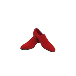 Mens Genuine Red Suede Slip On Loafers Dress Shoes Party Prom Wedding By AZARMAN