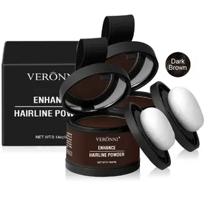 VERONNI Hairline Powder - Root Touch Up Hair Color for Gray Coverage - Bald Spot Concealing Hair Powder for Women & Men - 48-Hour Stain-Proof - Dark  Brown(2PCS)