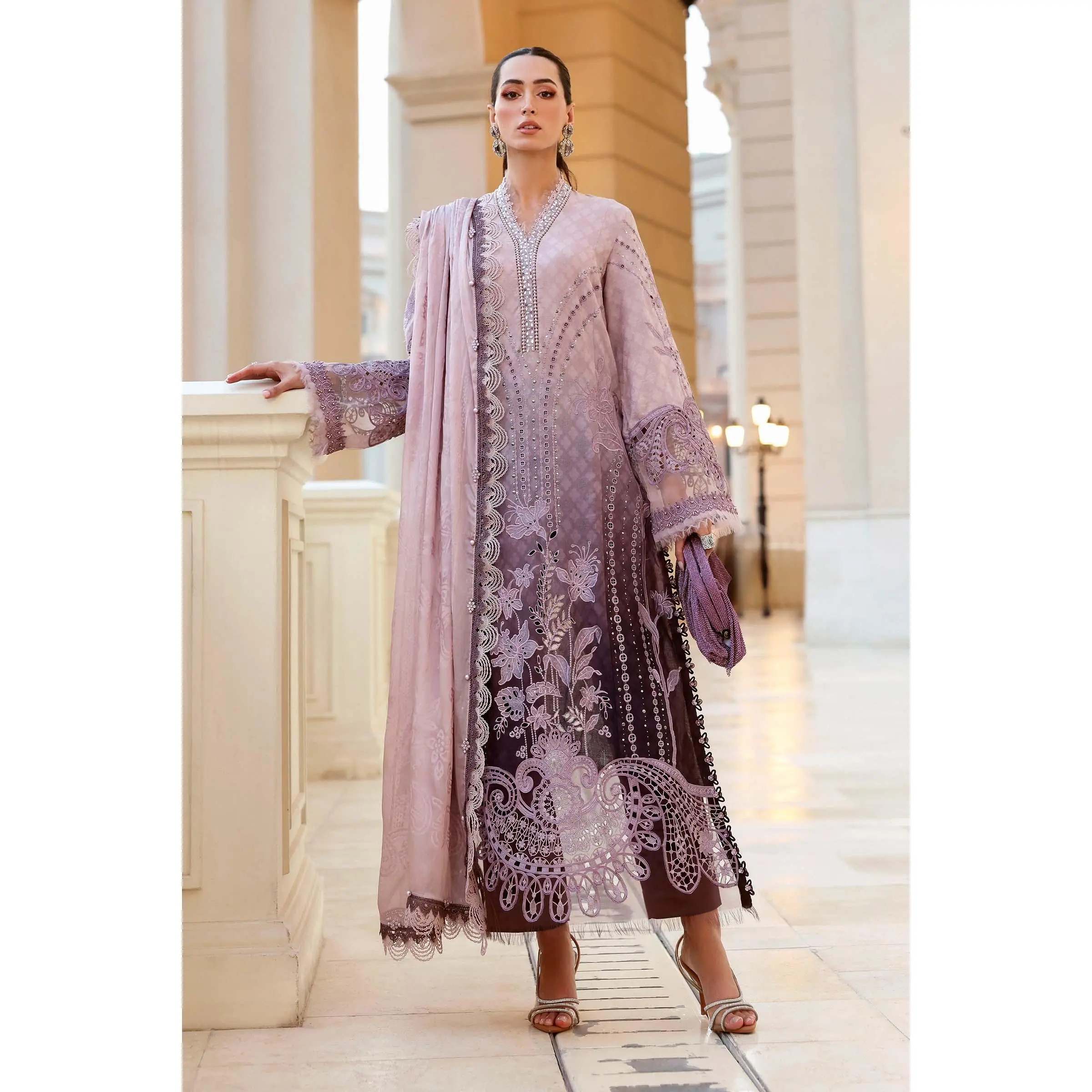 Maria B - D-2601-B Three Piece Jacquard Lawn