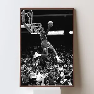 Legendary Dunk Wall Art Black White Sports Poster Iconic
