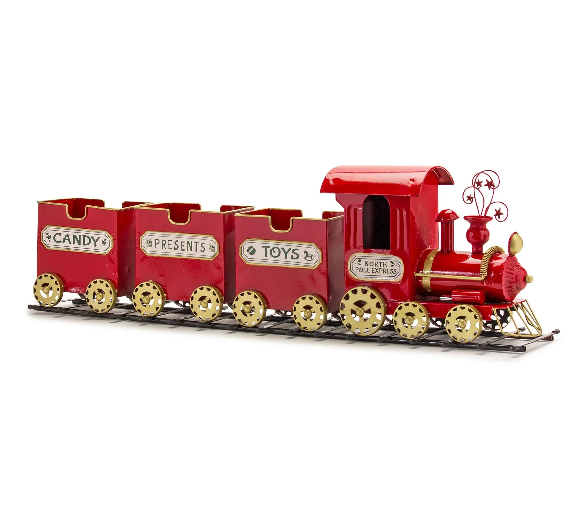 Melrose Metal Toy Train on Track Display 37"L Melrose Metal Toy Train on Track Display 37"L