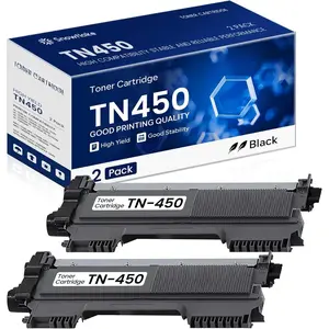 TN450 TN-450 Compatible TN450 Black High Yield Toner  Replacement for  TN-450 Intellifax-2840 HL-2240 HL-2230 MFC-7860DW MFC-7360N Toner  (2 Pack).