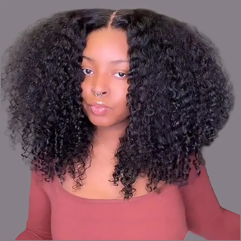 Asteria Hair Curly 7x4 Pre Cut Ready to Go Glueless Wig Pre Bleached Lace Closure Wig Human Hair Natural Hairline #tiktokshopstockup