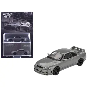 Nissan Skyline GT-R (NISMO BCNR33 CRS Version) RHD Dark Metal Gray Metallic Limited Edition 1/64 Diecast Model Car by Mini GT