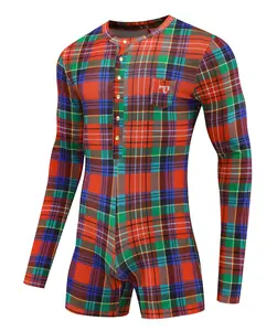 vintage plaid MCE union suit