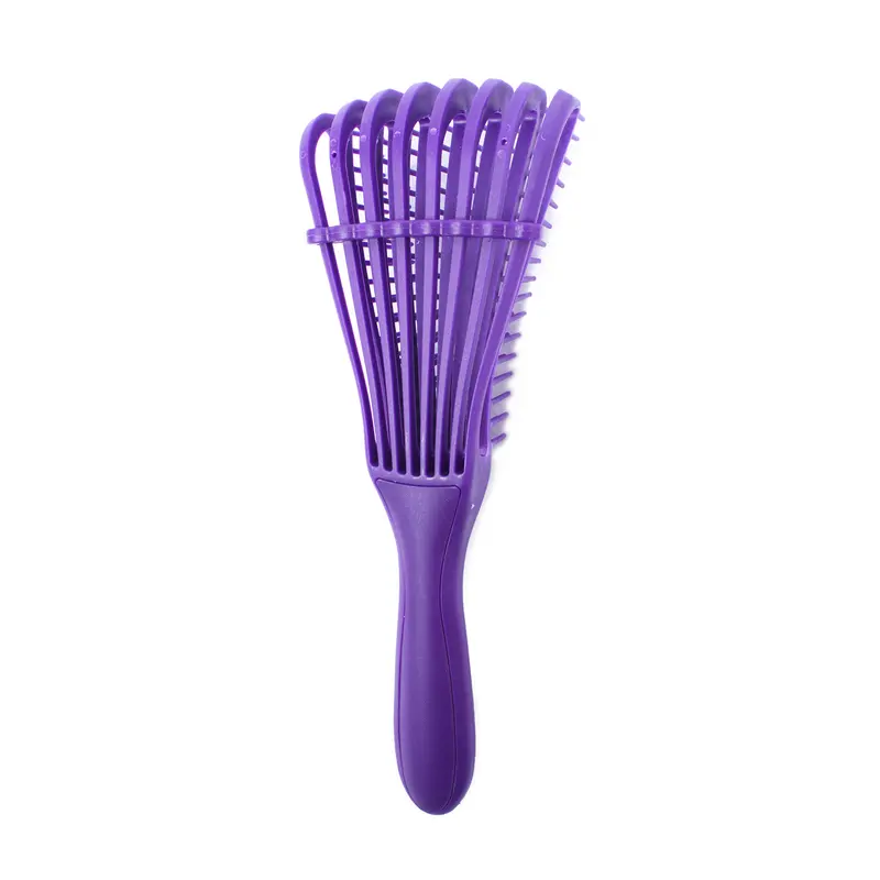 Anti-Tangle Nylon Hair Brush for Afro Textured (3a-4c Kinky, Wavy, Coily, Thick, Long) Locks - Haircare Tool for Black Girls, Scalp Exfoliating, Wet/Dry Use, Gentle Massage for Natural Hairstyles