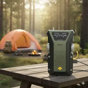 NOAA AM FM Weather Alert Radio, Hand Crank Solar Type-C Triple Fast Charging, 4000mAh Power Bank & Bright LED Flashlight with SOS Signal. Portable Survival Gear for Outdoor, Emergency, and Family Disaster Preparedness Kit.