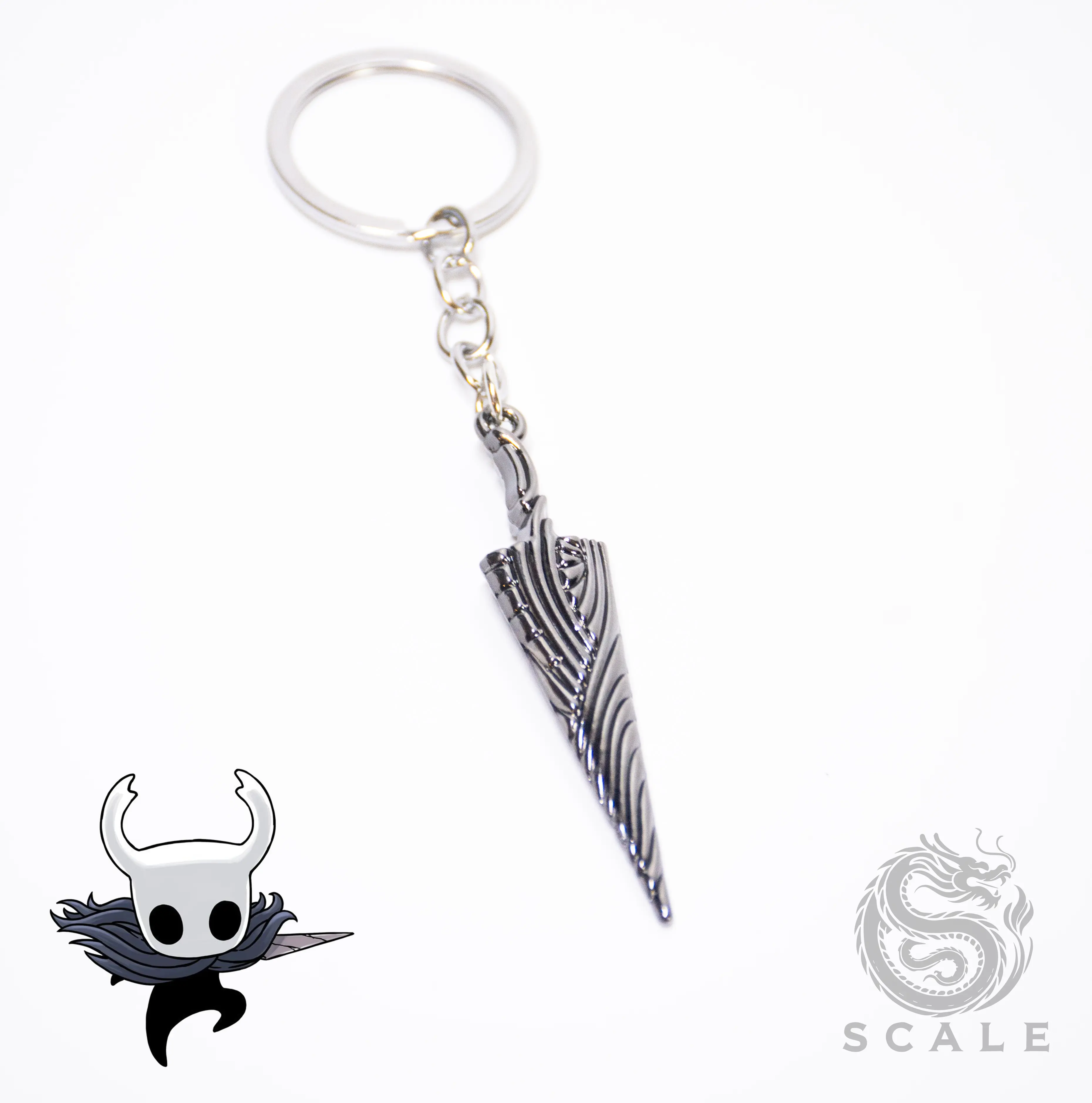 Metal Cartoon Nail Weapon Keychain, Durable & Collectible Mini Size Video Game Jewelry, Unisex Pendant and Bag Accessory, Keychain Jewelry, Hollow Knight, Basic, Cartoon Char., Fellow Gamers, Fans Of Hollow Knight, Everyday