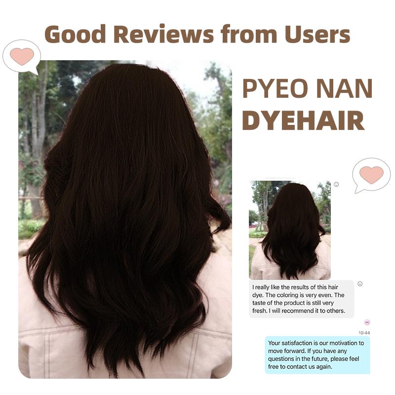 PYEONAN Unisex Professional Hair Dye Comb - Natural Plant-Based! No Bleaching, 2 in 1 Instant Magic, Grey Hair Coverage & Haircare Combined. Grey Turns to Black or Drak Brown Easily. Herbal Ingredient Hair Color, 2.8Oz./80g, Nourish and Shine