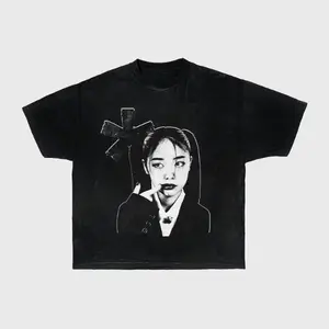 Attitude Tee,Black version graphic, men, women, unisex, y2k, fashion, streetwear, 100% cotton, screen print, crew neck, short sleeve, t-shirt, opium Clothing Menswear Top Fitted