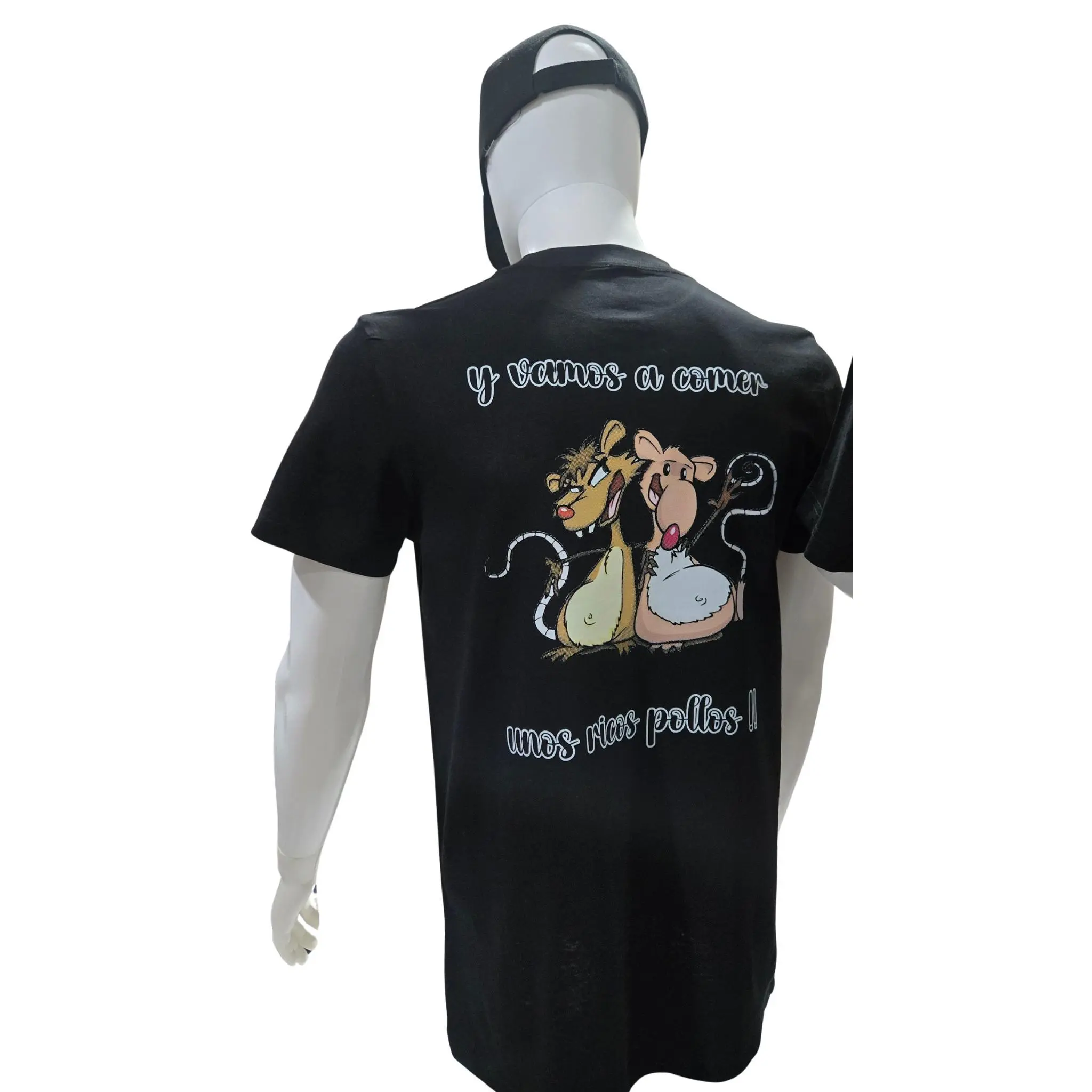 Men's T-Shirt & 20oz Tumbler Gift Set, Tlacuache & Cuache Halftone Graphic Top, Soft Fabric Short-Sleeve Menswear for Movie Lovers