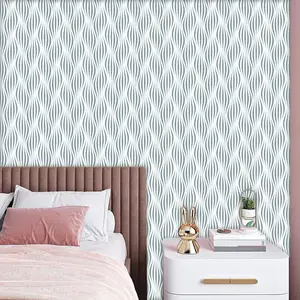Geometric Wave Pattern Wallpaper, Self-adhesive Waterproof Wall Sticker, Wall Decor for Home Living Room Bedroom, Home Decor, Peel and Stick Wallpaper Designs, Decorative Wallpaper