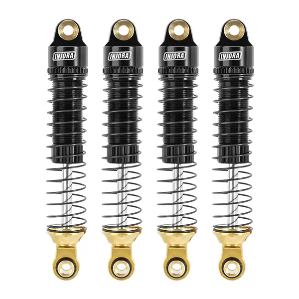 INJORA 59mm Long Threaded Oil Shocks with Brass End for 1/18 TRX4M Upgrade