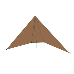Flame-retardant nylon fabric stove windproof barrier for camping; glass stove windproof cover; outdoor BBQ windproof cover; camping gear; fire-starting and cooking windproof equipment. Includes: 1 triangular tent screen and 4 ground stakes.