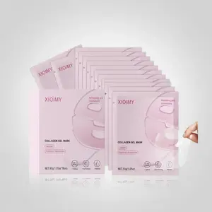 8pcs Collagen & Niacinamide Hydrating Masks, Tightening, Brightening, Moisturizing, Improves Skin Tone, Long-Lasting Care, Collagen Hydrogel Mask