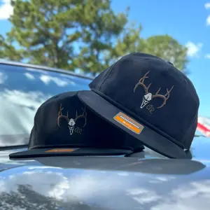 Black Richardson 256 Rope Buck Skull Hat