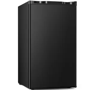 Electactic 3.2 Cu.Ft. Mini Fridge with Freezer, Small Refrigerators with Adjustable Thermostat, Low Noise, Energy Saving, Compact Refrigerators for College Dorm, Office, Bedroom, Apartment, Black