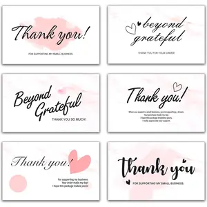 240-Count Thank You for Your Order Cards - Thank You For Supporting My Business Cards, 6 Styles - 2" x 3.5" Small Customer Appreciation Cards for Shops, Online Retailers, Business Owners