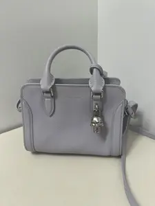 Pre-owned Alexander McQueen Croc embossed leather Mini Bags | Bags | Grey Skull Mini Bag Authentic | Usee
