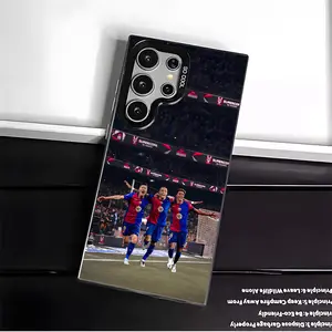 Casing For SAMSUNG GALAXY S22 S23 S24 FE ULTRA Yamal football Black Silver Stylish Acrylic Shockproof Protection Anti-Drop Phone Cases Shell Cover Screen Protector Cellphone Protective Smartphone