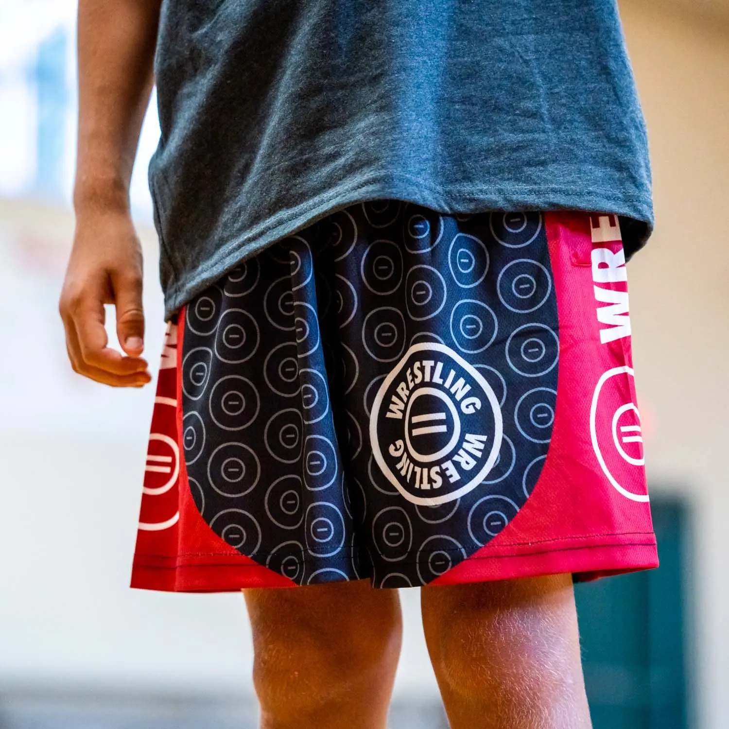 Beckett™ Graphic Men's Sports Shorts - Male Wrestling Shorts, All-Seasons Wrestling Match Apparel, Male Sports Shorts