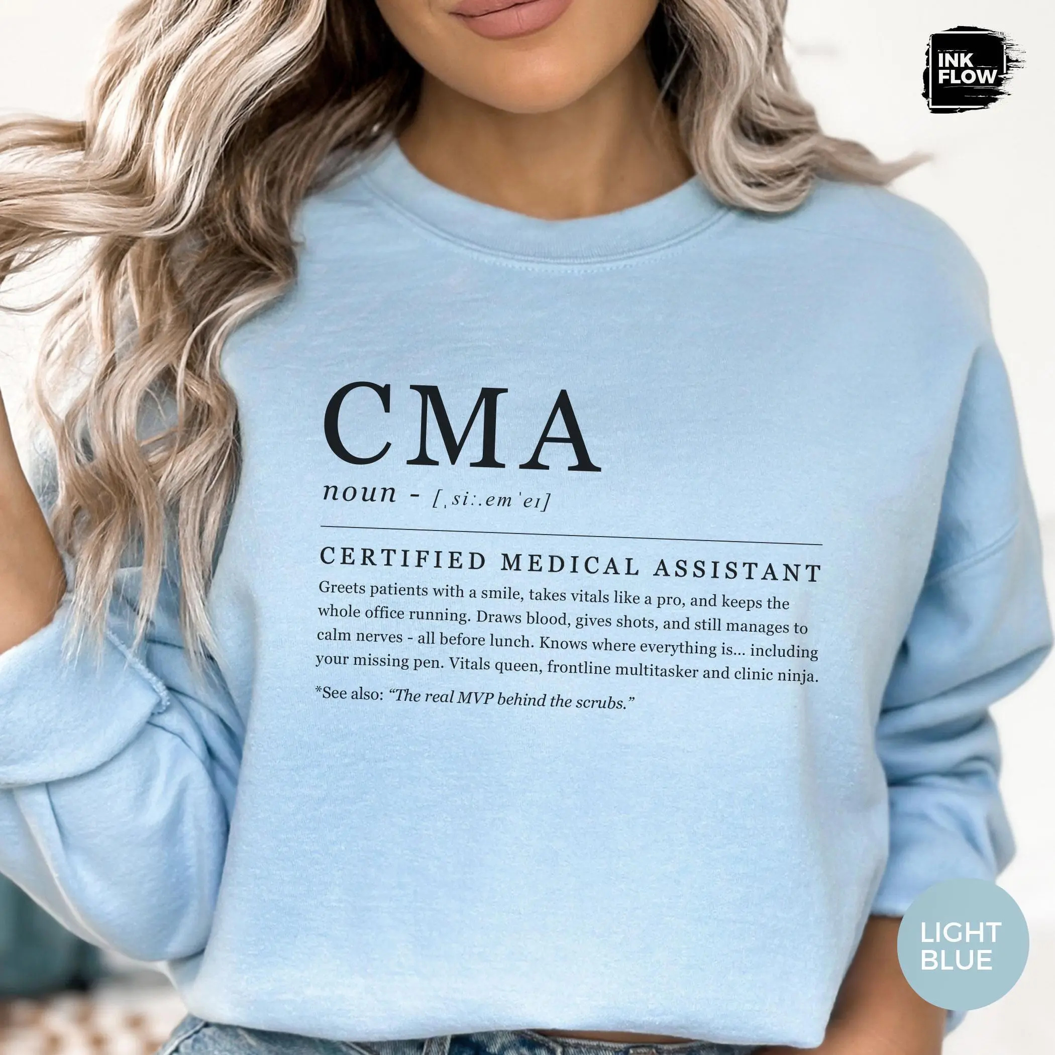 Funny Definition CMA Short Sleeve T-Shirt / Sweatshirt & Hoodie , Certified Medical Assistant tshirt , Certified Nurse tee , Clinic Staff t-shirt , Humorous Gift For CMA