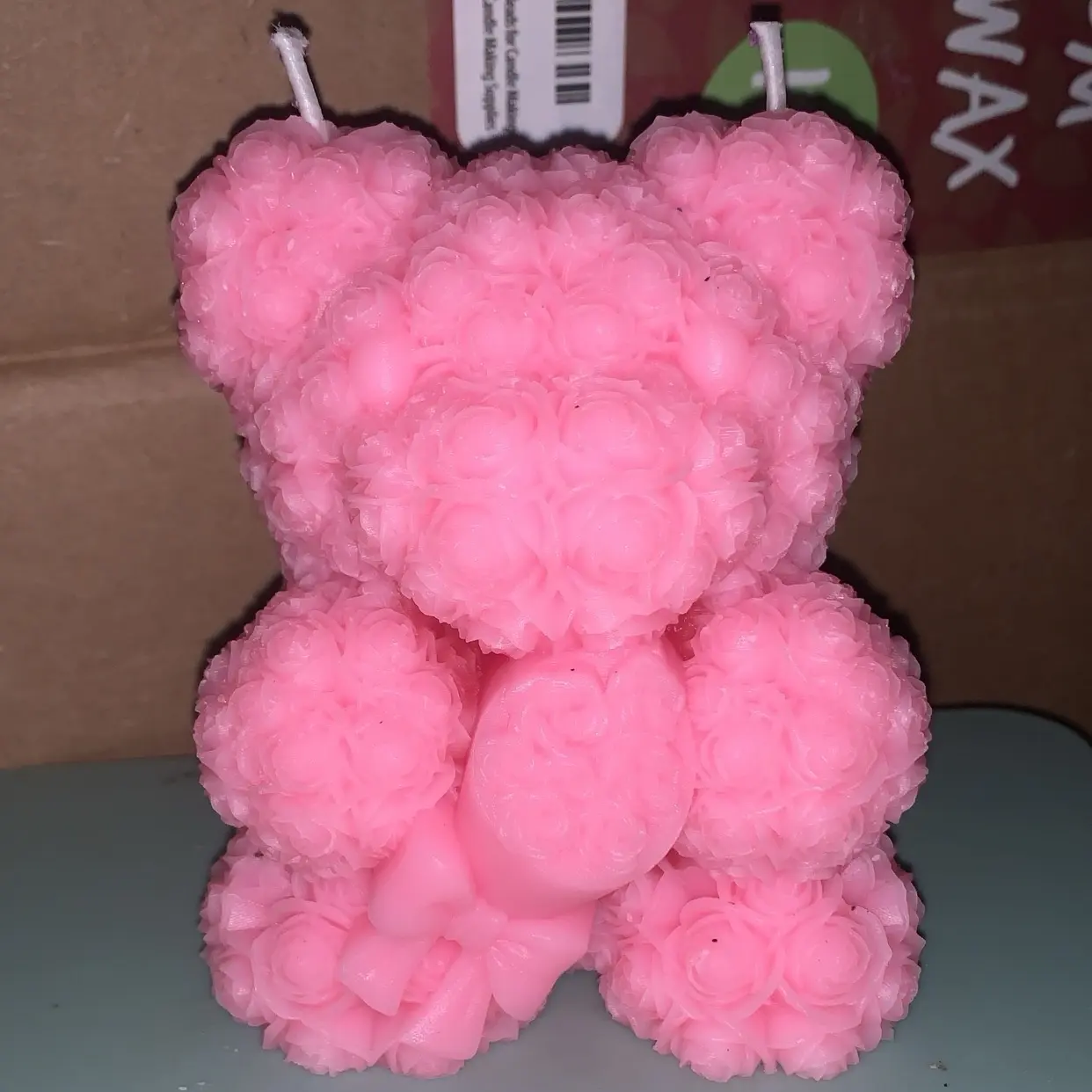 Rose Bear candle