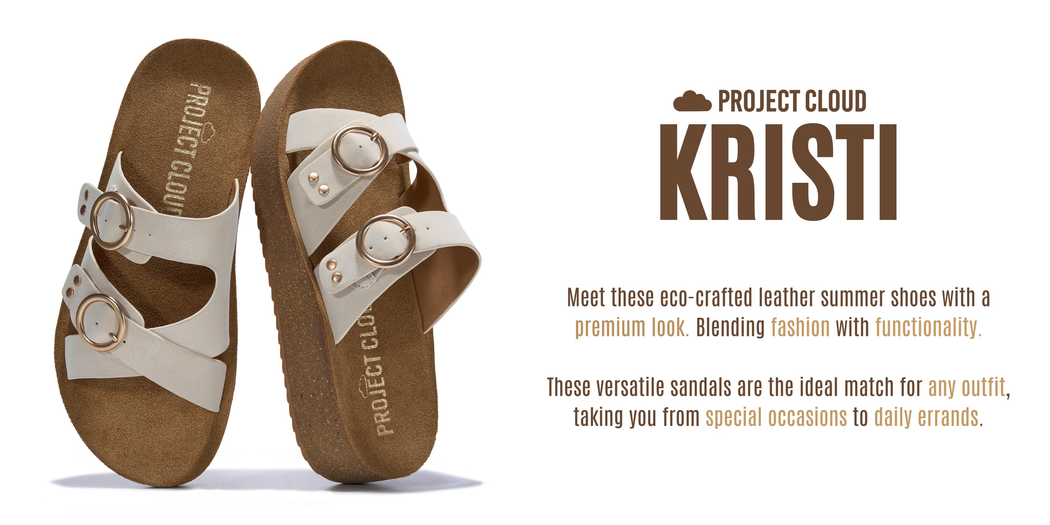 Project Cloud Women's | Eco-Crafted Leather Women's Summer Shoes | Lightweight | Non-Slip - Kristi