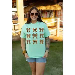 Leopard Bows Comfort Colors Tee